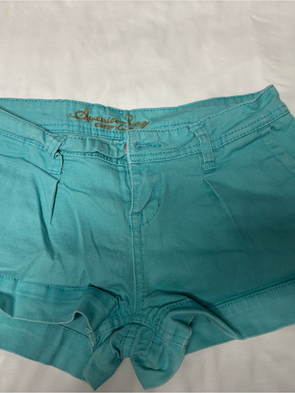 American Rag Turquoise Cotton Jean Shorts